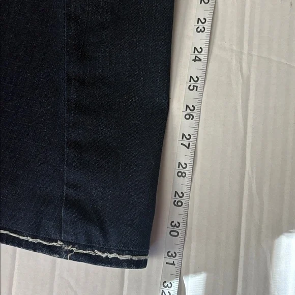 True Religion Joey Super T dark denim flare Jeans with Contrast Stitching, 24 - Picture 10 of 10